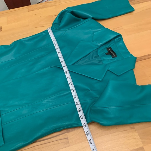 Bagatelle green genuine leather blazer/jacket one button size S - Picture 13 of 16